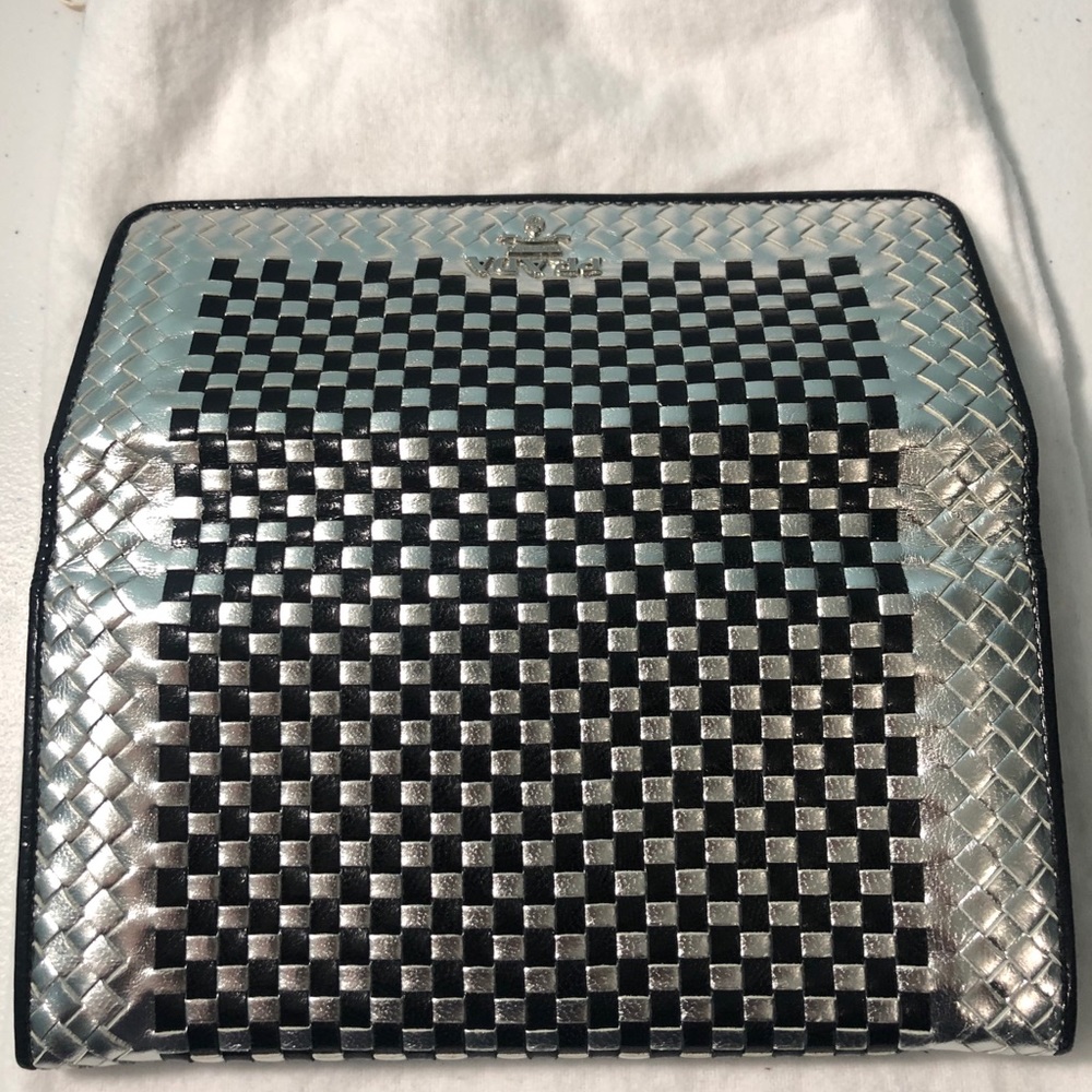 Prada Silver & Black Leather Continental Wallet - Picture 14 of 17